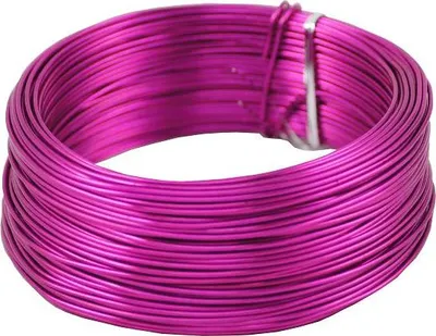 Produktbild von Draht für Dekoration TANEA, pink lackiert, 60m, Ø2mm - Aluminiumdraht