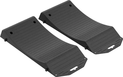 Image de Wiltec Kit de 2 Cales de protection pour pneus XL anti-ovalisation – Capacité 3,5 tonnes – 495 x 215 x 60 mm – Antidérapantes, Contre les plats