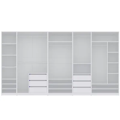 Produktbild von Marmex Möbel TRES R SET Kleiderschrank ohne Türen 380x206x51cm Weiß
