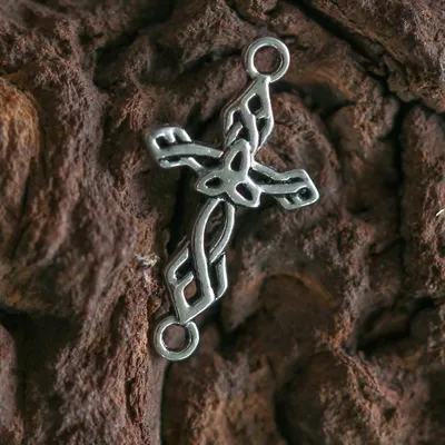 100 x Kreuz 22x13mm - Symbol Anhänger, antiksilber