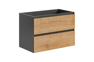 Produktbild von Keine Eleganter Badezimmerschrank 80 Cm Mit 2 Schubladen – Modernes Design