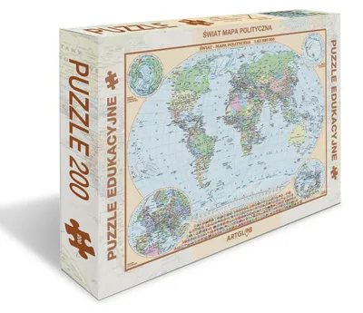 Obrázek produktu pro Puzzle 200 – Politická mapa světa pro děti
