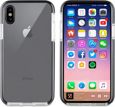 Immagine prodotto di Tiger, Apple iPhone X/XS Custodia protettiva in TPU 2M rinforzata antiurto, trasparente
