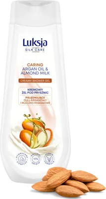 Zdjęcie produktu dla Żel pod prysznic Kremowy Lusja 500 ml Olej arganowy i Mleczko Migdałowe