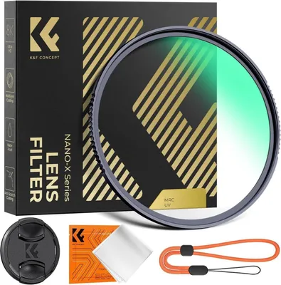 Produktbild von 72mm UV Filter mit Objektivdeckel, Reinigungstuch, HD-Schutzfilter