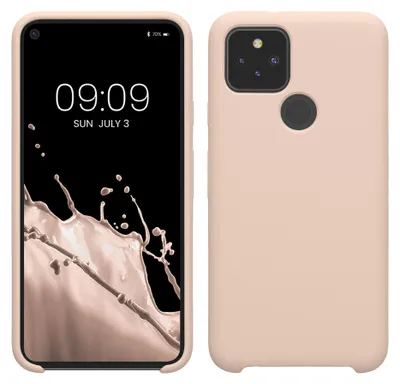 Produktbild von kwmobile Handyhülle für Google Pixel 5 Hülle - Case Silikon - Kabelloses Laden - Schutzhülle Cover in Coconut Swirl