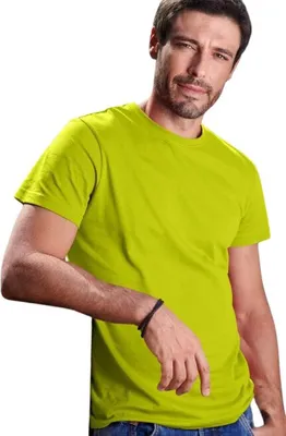 Produktbild von Herren-Baumwoll-T-Shirt, einfarbig, 100% Baumwolle, 160 g/m2, Farbe lindgrün, Größe XL
