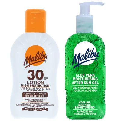 Image de Malibu SPF30 Balm 200 ml + aloe after sun gel 200 ml