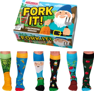 Produktbild von Fork It Gärtner Oddsocks Socken in 39-46 im 6er Set