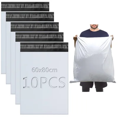 Produktbild von 10 Stück Große Versandtaschen - Selbstklebend, Undurchsichtig, 60 x 80 cm