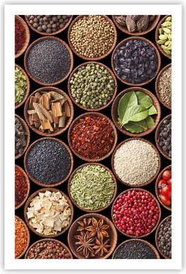 Produktbild von Poster - Poster ohne Rahmen - Gewürz Küche - 61x91,5 cm - Wand Bild - Wanddeko - Wandbilder - Kunstposter - Wandposter - Bilder - Kunstdruck - Wanddekoration - Wandbild - P2XPA61x91-3600