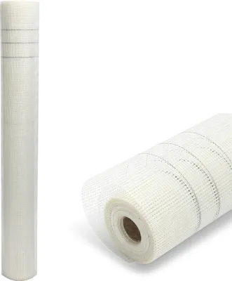 Immagine prodotto di Aopunly 1 rotolo di tessuto di rinforzo 160g/m² 4x4mm tessuto per intonaco in fibra di vetro bianco 50m²