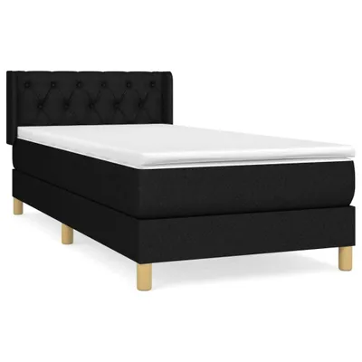 Produktbild von vidaXL Boxspringbett mit Matratze Schwarz 80x200 cm Stoff