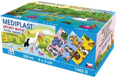 Produktbild von MEDIPLAST Kinderpflaster mit Wundkissen und Motiven, 350 Stück