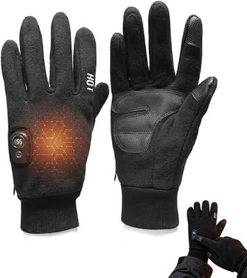 Productafbeelding van Verwarmde handschoenen - Oplaadbaar via USB - 3 temperatuurstanden - Dun model - Touchscreen - Dames en heren