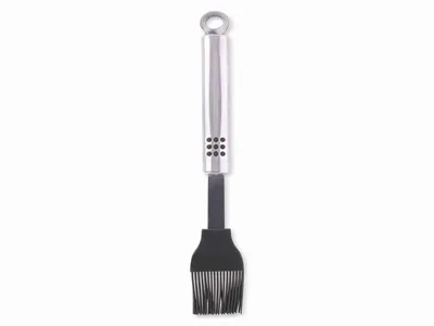 Image de Brosse à barbecue Alpina 24 cm en acier inoxydable/polypropylène, argent/noir