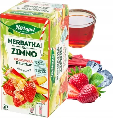 Zdjęcie produktu dla Herbapol Herbatka na zimno Truskawka i Rabarbar 20TB/36G