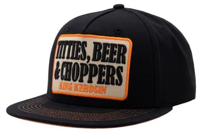 Produktbild von King Kerosin Flat Brim Cap - Titties, Beer & Choppers