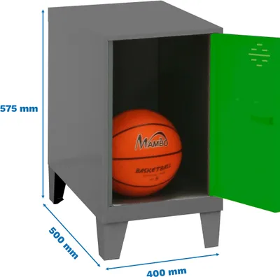 Produktbild von Simonrack Spind SIMONLOCKER DISM anthrazit, grün 8425437121241, 1 Schließfach 40,0 x 50,0 x 57,5 cm
