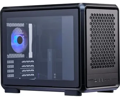 Produktbild von Cooler Master MasterFrame 400 Mesh, Midi Tower, PC, Schwarz, Transparent, Mini-ITX, micro ATX, Aluminium, Gehärtetes Glas, SGCC, Netz, 19 cm