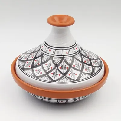 Zdjęcie produktu dla Pojedynczy rozkloszowany tajine Bakir Grey - D 22 cm