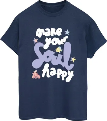 Produktbild von Disney - "The Little Mermaid Happy" T-Shirt für Damen BI31153 (M) (Marineblau)