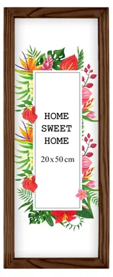 Produktbild von MG Design Braun Bilderrahmen 20 x 50 cm - Aus echtem Holz mit Acrylglas, zum Aufhängen & Aufstellen, für Fotos, Poster & Puzzle