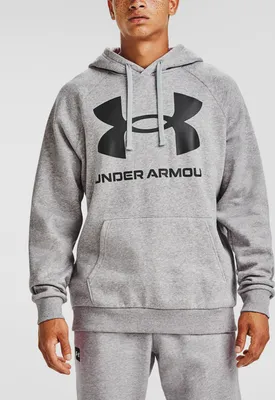 Immagine prodotto di Under Armour Uomo Rival Fleece Big Logo Hoodie - 1357093, colore:Grigio, tessuto:M