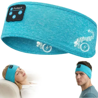 Produktbild von Schlafkopfhörer Bluetooth Schlafkopfhörer Stirnband weicher elastischer bequemer Stirnbandkopfhörer Geschenke für Männer Frauen Teenager Vater Blau