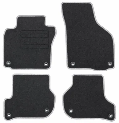 Fußmatten-Set für VW Golf 5 inkl. Variant, 10/2003-09/2009, 4-teilig, Schwarz