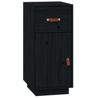 Produktbild von Sideboard Schwarz 34x40x75 cm Massivholz Kiefer