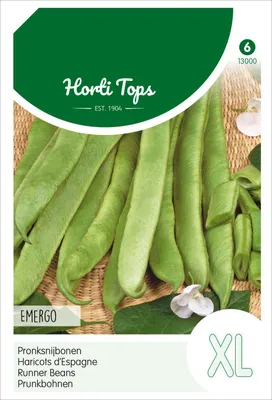 Produktbild von Prunkbohnen Emergo Weiß Riesen (100 g) | Prunkbohnensamen von Hortitops