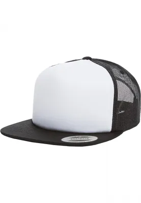 Produktbild von FLEXFIT 6005FW | Foam Trucker with white Front Cap / Kappe / Mütze - Farbe: Black/White/Black - Größe: One Size