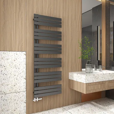 Produktbild von Duschparadies Design Badheizkörper Heizkörper 1599x600mm Flach Paneel Seitenanschlusss für Badzimmer Anthrazit 1028W