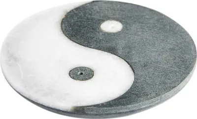 Immagine prodotto di Bastoncini d'incenso in marmo rotondo - pietra ollare Ying-Yang