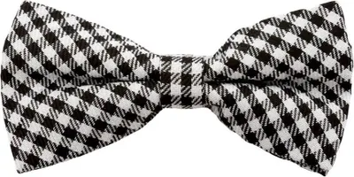 Produktbild von Oblique Unique Fliege Schleife karo Hochzeit Anzug Smoking - weiß-schwarz