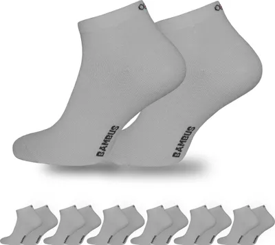 Produktbild von OCERA 6 Paar Bambus Kurzschaft-Socken (Uni) für Damen und Herren in verschiedenen Farben - 6x Weiß, 39-42