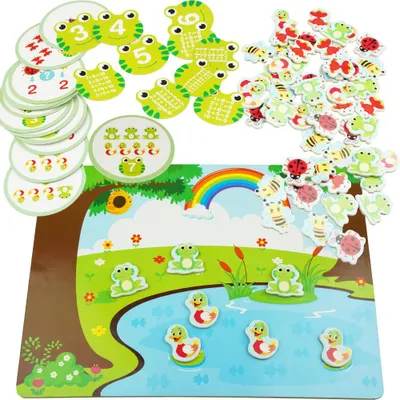 Obrázok produktu pre Farebné drevené puzzle s magnetickou skladačkou