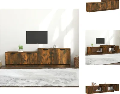 Produktbild von vidaXL TV-Schrank Räuchereiche 158,5x36x45 cm Holzwerkstoff -  TV-Möbel