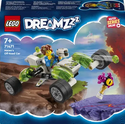 Immagine prodotto di LEGO DREAMZzz Il velocista fuoristrada di Mateo, costruisci un buggy da spiaggia o un quadricottero, set di costruzione di veicoli con auto e aeroplano per bambini, regalo di fantasia per ragazzi e ragazze dai 7 anni in su 71471