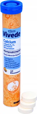 Image de Elkos Vivede Calcium + Vitamines Comprimés effervescents 17 comprimés