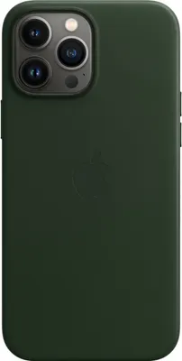 Produktbild von Apple iPhone 13 Pro Max Leder Case mit MagSafe Handyhülle, Farbe:Grün
