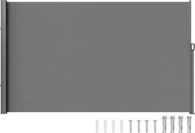 Produktbild von Gartenzwilling - 200x300 cm - aus 180 g/m² Polyestergewebe mit PolyurethanBeschichtung - mit Ausziehbaren Griffen und Federmechanismus - für Balkone und Terrassen - Grau