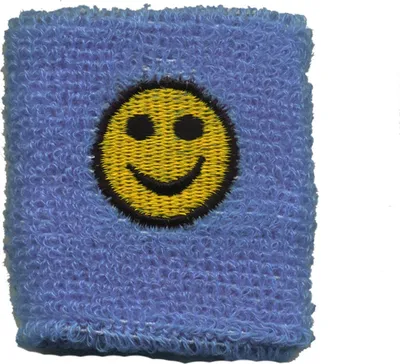 Produktbild von Schweißband bestickt - Smiler - blau