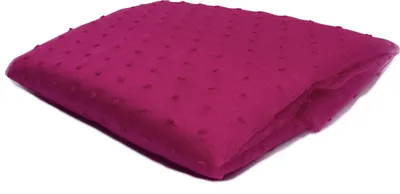 Obrázok produktu pre Organzová látka s vyšívanými bodkami, amarant, 50 x 150 cm