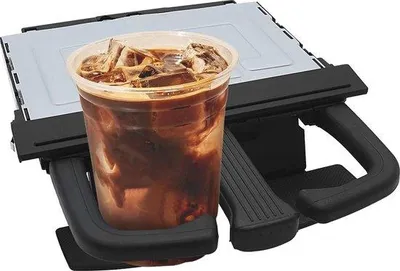 Immagine prodotto di Portabicchieri scorrevole per auto - Portabicchieri universale per il cruscotto - Plastica nera