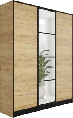 Produktbild von KIER FURNITURE EDEN v1 Kleiderschrank 156,4x205x39cm, 3 Türen, Craft Eiche