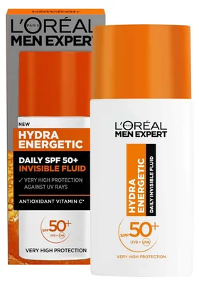 Produktbild von L'Oréal Men Expert Hydra Energetic Daily Uv Invisible Fluid Spf50+ (50 ml)