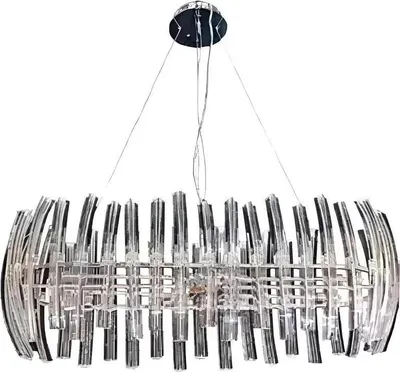 Image de Lustre Crystal pour le salon dans une couleur chrome luxueuse