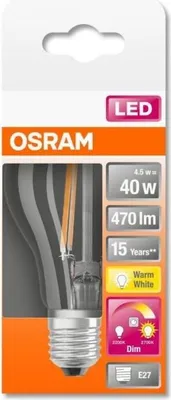 Immagine prodotto di LED STAR+ GLOWdim Standard 40W/827 fil chiaro E27